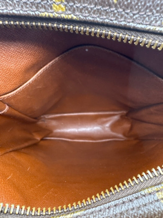 Louis Vuitton Brown & Tan Leather Monogram Shoulder Crossbody Strap Bag Brown & Tan / S/M