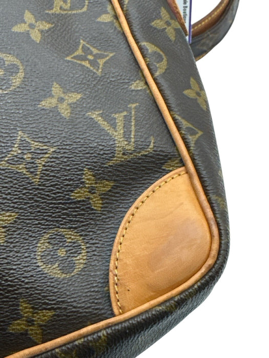 Louis Vuitton Brown & Tan Leather Monogram Shoulder Crossbody Strap Bag Brown & Tan / S/M