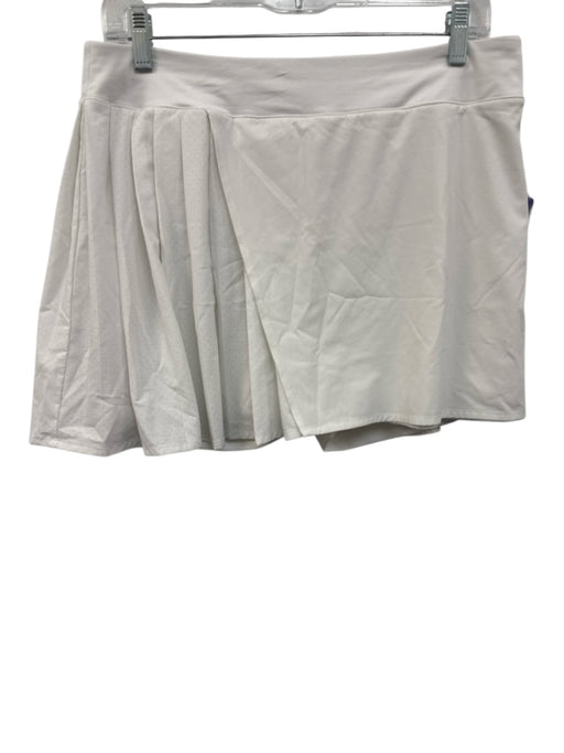 Lululemon Size M / 10 White Polyester Blend Pleated Perforated Mini Skirt White / M / 10