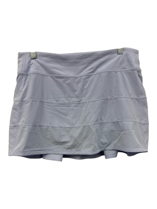 Lululemon Size M / 10 Pale Blue Nylon Blend Seam Detail Athletic Mini Skirt Pale Blue / M / 10