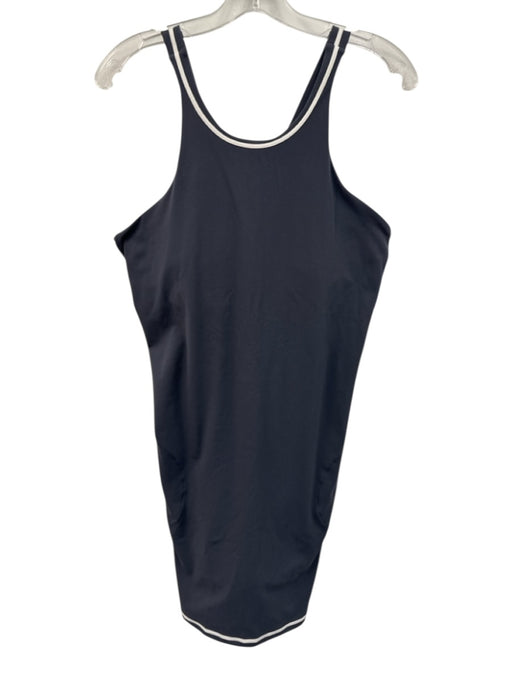 Vuori Size Est M Dark Gray & White No Fabric Tag Sleeveless Contrast Trim Dress Dark Gray & White / Est M