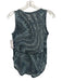 Lululemon Size 2 Green & Black Nylon Blend Crew Neck Abstract Print Tank Top Green & Black / 2