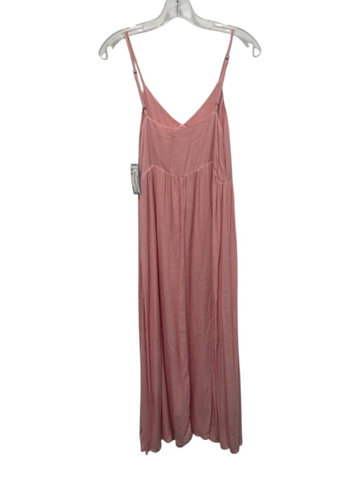 Z Supply Size XS Pink Rayon V Neck & Back Pleat Detail Slip On Dress Pink / XS