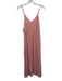 Z Supply Size XS Pink Rayon V Neck & Back Pleat Detail Slip On Dress Pink / XS