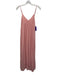 Z Supply Size XS Pink Rayon V Neck & Back Pleat Detail Slip On Dress Pink / XS