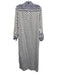 Bella Tu Size XS Blue, Black & White Cotton Collar Neck Button Down Dress Blue, Black & White / XS