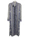 Bella Tu Size XS Blue, Black & White Cotton Collar Neck Button Down Dress Blue, Black & White / XS