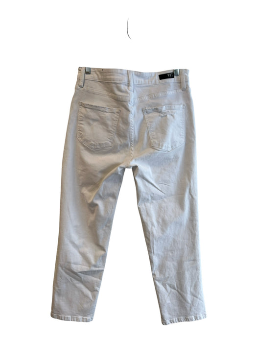 Kut From The Kloth Size 8 White Cotton Blend 5 Pocket Zip Fly Mid Rise Jeans White / 8