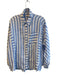 Vineyard vines Size 8 Blue & White Linen Stripe Collared buttondown Top Blue & White / 8