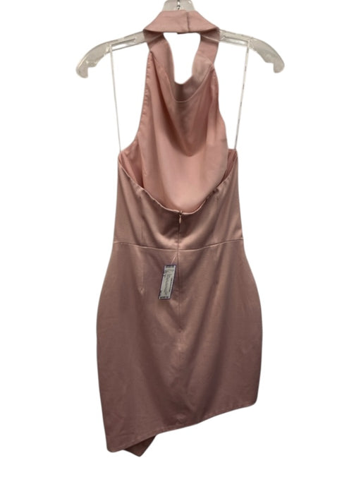 Elliatt Size S Pink Polyester Open Back Sleeveless Neck Strap Assymetric Dress Pink / S