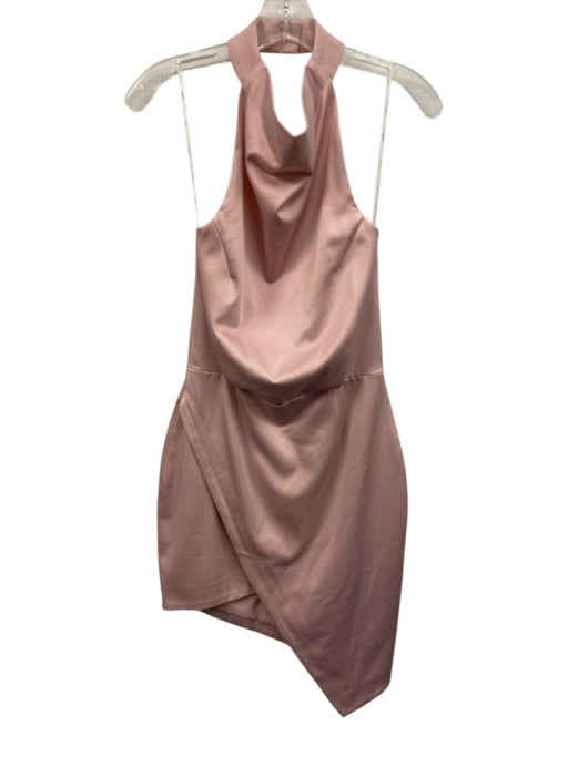 Elliatt Size S Pink Polyester Open Back Sleeveless Neck Strap Assymetric Dress Pink / S