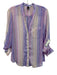 KUT Size XS Purple & Multi Polyester Long Sleeve Sheer All Over Print Top Purple & Multi / XS