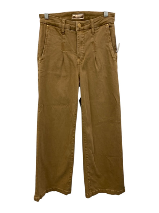 KUT Size 00 Brown Cotton Wide Leg Mid Rise Zip Fly Pants Brown / 00