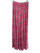Misa Size XS Pink & Multi Polyester Elastic Waist Floral Print Maxi Skirt Pink & Multi / XS