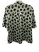Equipment Femme Size S Mint & Black Polyester Printed Button Front Collar Top Mint & Black / S