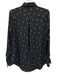 Equipment Femme Size S Black & Yellow Viscose Printed Button Front Collar Top Black & Yellow / S