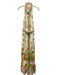 Hemant & Nandita Size S White & Multi Cotton Eyelet Sleeveless Floral Dress White & Multi / S