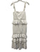 NBD Size S White Cotton Crochet Ruffles Sleeveless Maxi Dress White / S