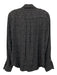 Equipment Femme Size S Black & White Viscose Dotted Button Front Long Sleeve Top Black & White / S