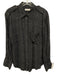 Equipment Femme Size S Black & White Viscose Dotted Button Front Long Sleeve Top Black & White / S