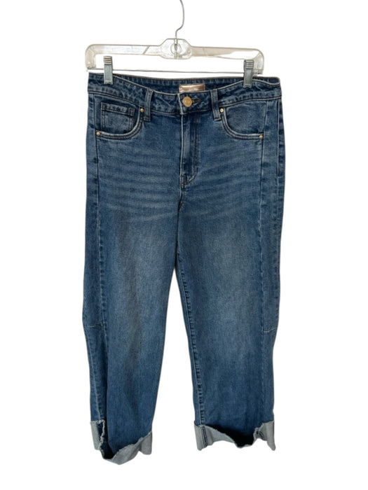 Kut From The Kloth Size 4 Dark Wash Cotton High Rise Wide Leg Cropped Jeans Dark Wash / 4