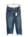Good American Size 27 Medium Wash Cotton Blend High Rise Loose Fit Cropped Jeans Medium Wash / 27