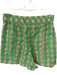 Free People Size S Green & Pink Cotton Gingham Elastic Waist High Waist Shorts Green & Pink / S