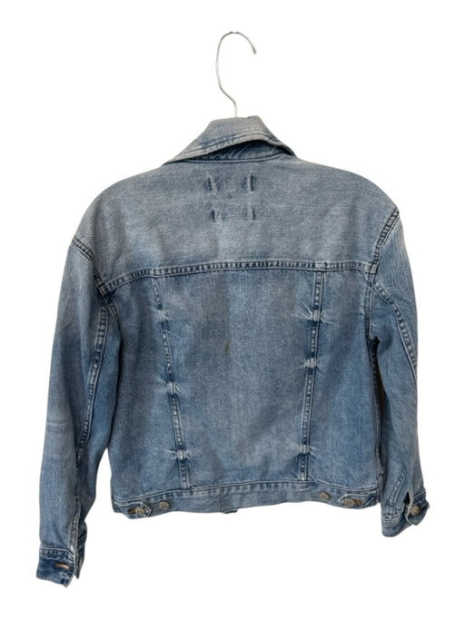 Madewell Size XS Light Wash Cotton Denim Cropped Button Up Jacket Light Wash / XS