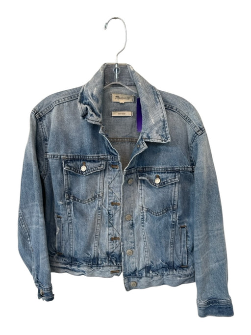 Madewell Size XS Light Wash Cotton Denim Cropped Button Up Jacket Light Wash / XS