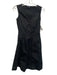 Piazza Sempione Size 40 Black Cotton Blend Sleeveless V Neck Piping Detail Dress Black / 40