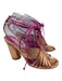 Zimmermann Shoe Size 38 Rose Gold & Pink Leather Metallic Strappy Sandals Rose Gold & Pink / 38