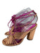 Zimmermann Shoe Size 38 Rose Gold & Pink Leather Metallic Strappy Sandals Rose Gold & Pink / 38