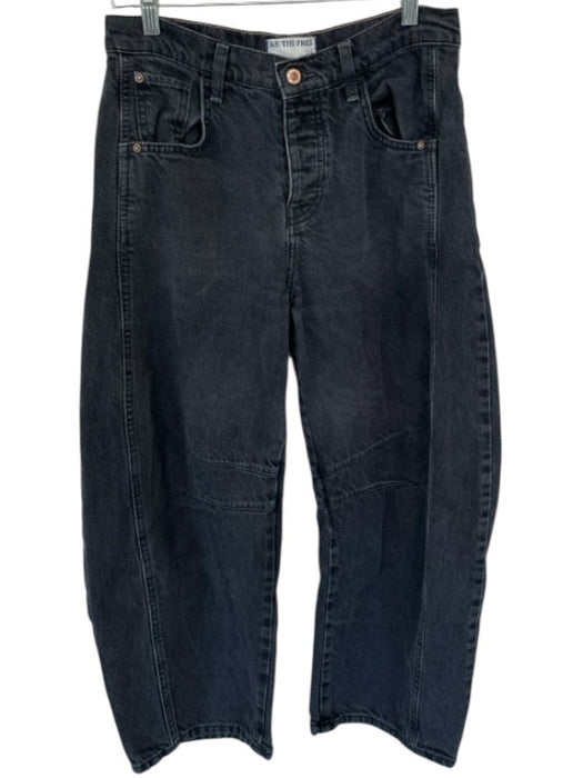 We The Free Size 26 Dark Wash Cotton Denim High Rise Barrel Leg Crop Jeans Dark Wash / 26
