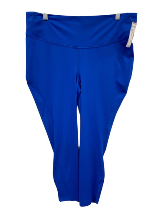 Lululemon Size 16 Blue Nylon & Lycra Wide Waist Band Capri Leggings Blue / 16