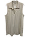 J Crew Size C White Polyester & Elastane Sleeveless Collar Split Neck Mini Dress White / C