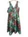 Teri Jon Size 12 Aqua Blue, Green, Pink Polyester Floral Beaded & Sequined Gown Aqua Blue, Green, Pink / 12