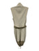 Anatomie Size L Khaki Beige Nylon Blend Sleeveless Zip Front Pleat Detail Dress Khaki Beige / L