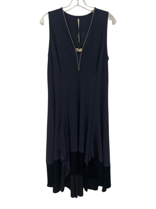 Indies Size 42 Navy Blue Polyamide Blend Sleeveless Beaded Detail Dress Navy Blue / 42