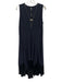 Indies Size 42 Navy Blue Polyamide Blend Sleeveless Beaded Detail Dress Navy Blue / 42