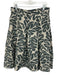 Akris Punto Size 10/12 Taupe Beige & Green Cotton Blend Short Sleeve Skirt Set Taupe Beige & Green / 10/12