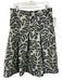 Akris Punto Size 10/12 Taupe Beige & Green Cotton Blend Short Sleeve Skirt Set Taupe Beige & Green / 10/12