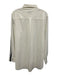 Lysse Size L Cream White Nylon Blend Long Sleeve Contrast Trim Button Up Top Cream White / L