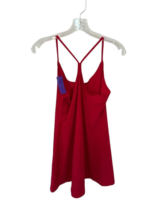 Outdoor Voices Size L Red Nylon Racerback solid color built in shorts Dress Red / L