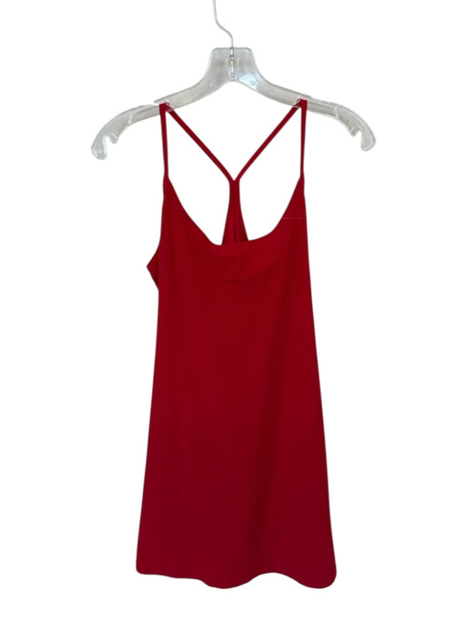 Outdoor Voices Size L Red Nylon Racerback solid color built in shorts Dress Red / L