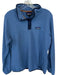 Patagonia Slate Blue & Navy Fleece Half Snap Long Sleeve Athletic Pullover Slate Blue & Navy / L