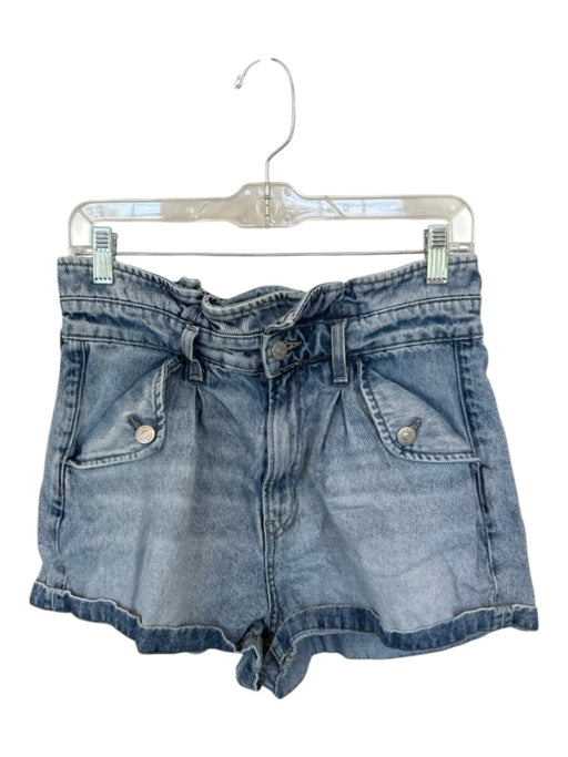 Veronica Beard Size 29 Light Wash Cotton Denim Paperbag Waist High Rise Shorts Light Wash / 29