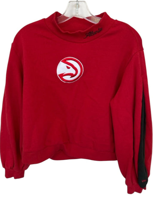 New Era Size L Red & Black Cotton & Polyester Long Sleeve Logo Sweatshirt Red & Black / L
