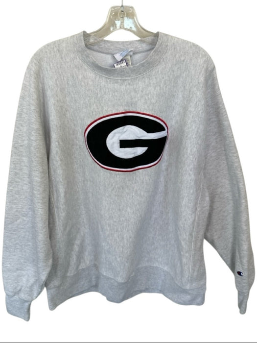Champion Light Grey Cotton Georgia Motif Pullover Light Grey / XL