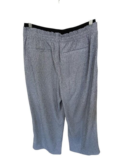 Athleta Size 8 White & Grey Synthetic Heathered Waist Detail Pockets Pants White & Grey / 8