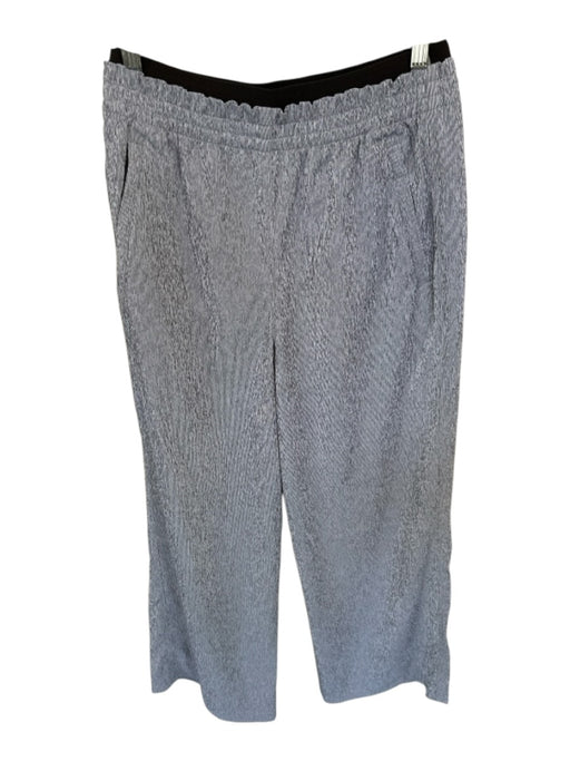 Athleta Size 8 White & Grey Synthetic Heathered Waist Detail Pockets Pants White & Grey / 8